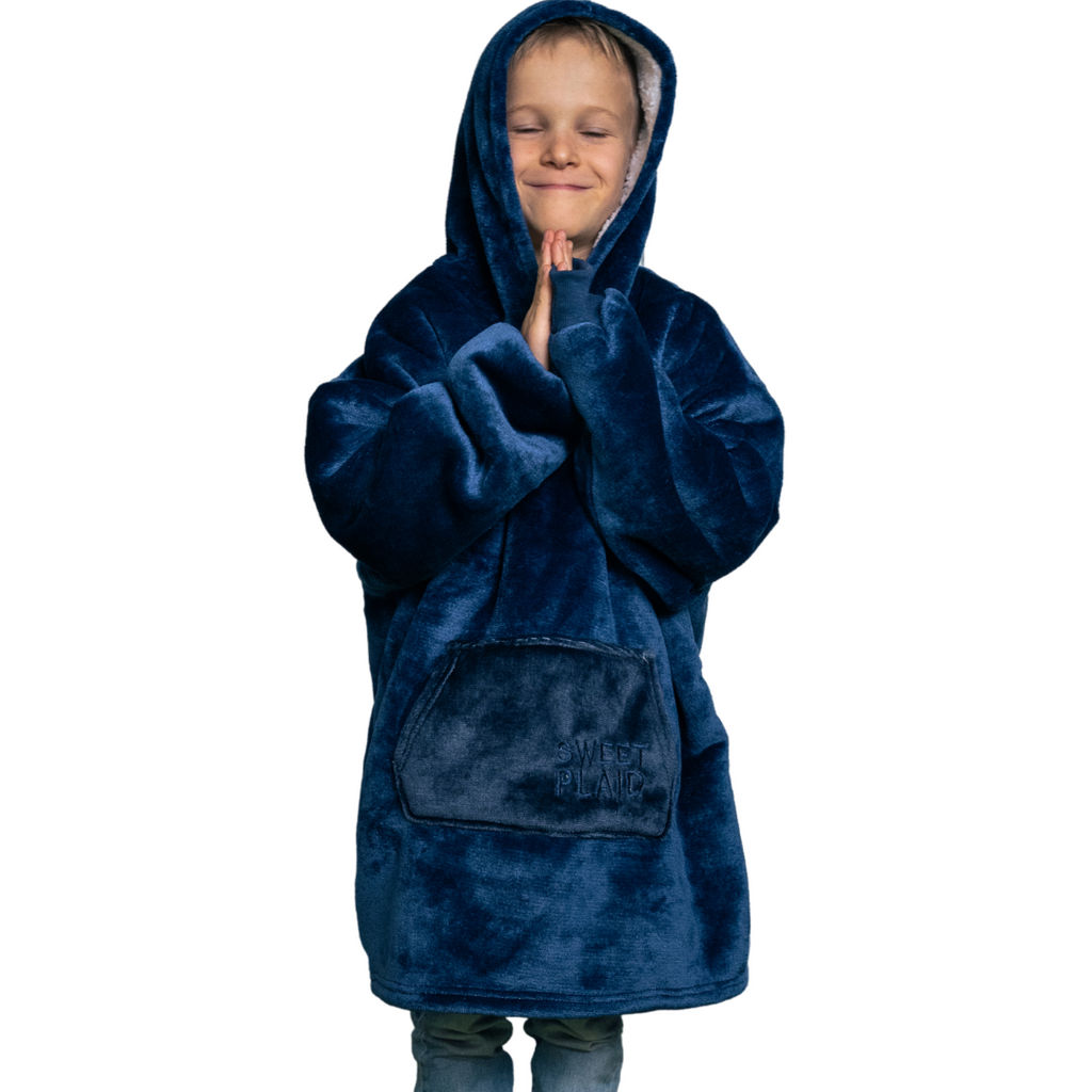 SweetPlaid™ Kids - Blau - Kinder-SweatPlaid
