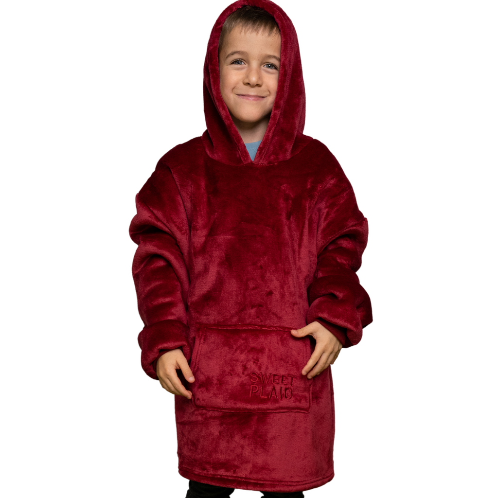SweetPlaid™ Kids - Rot - Kinder-SweatPlaid